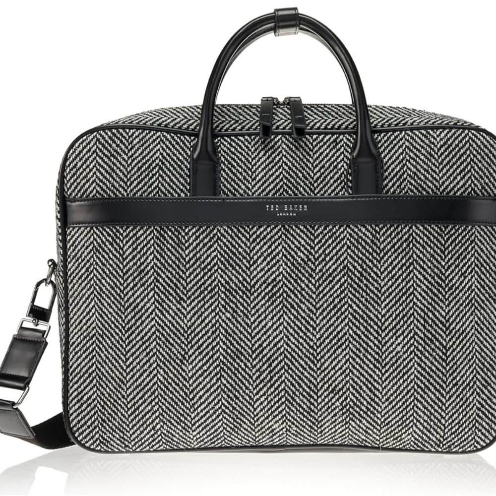 Ted Baker Black and White Briefcase